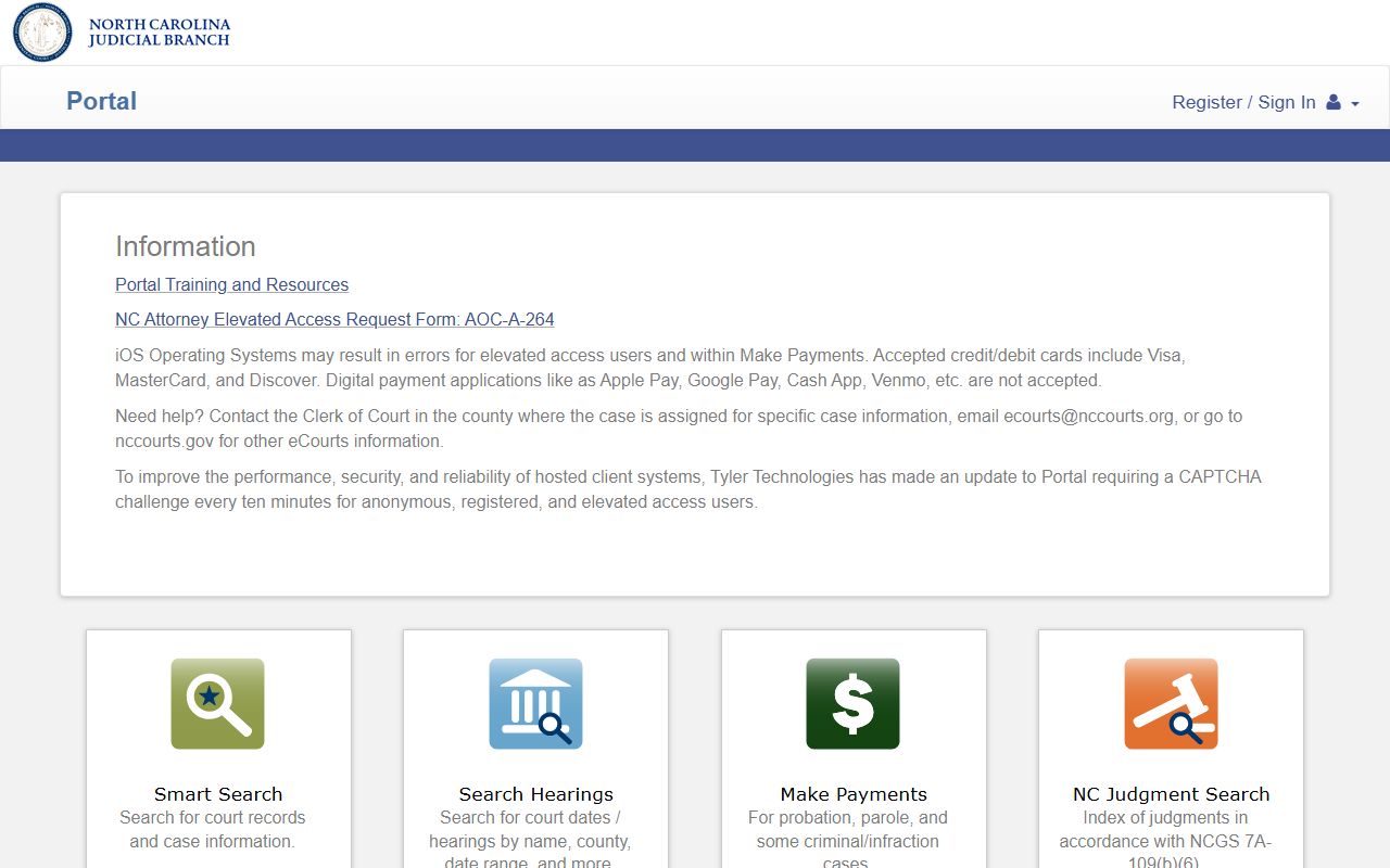 Yancey County court records after arrest NC eCourts Portal